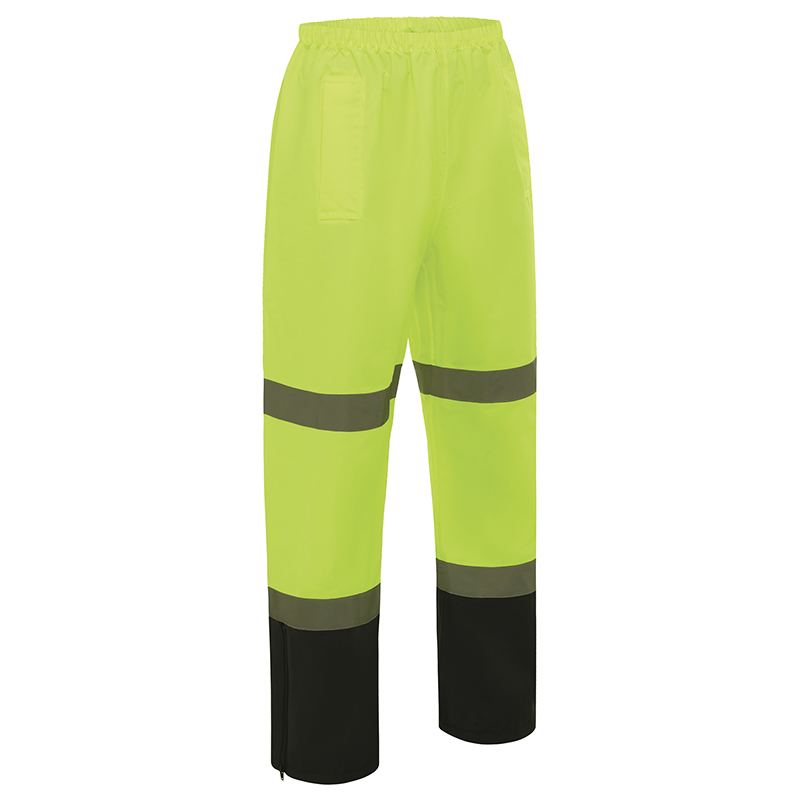 WORKIT Workwear Hi Vis Wet Weather 2 Tone Taped Rain Pants