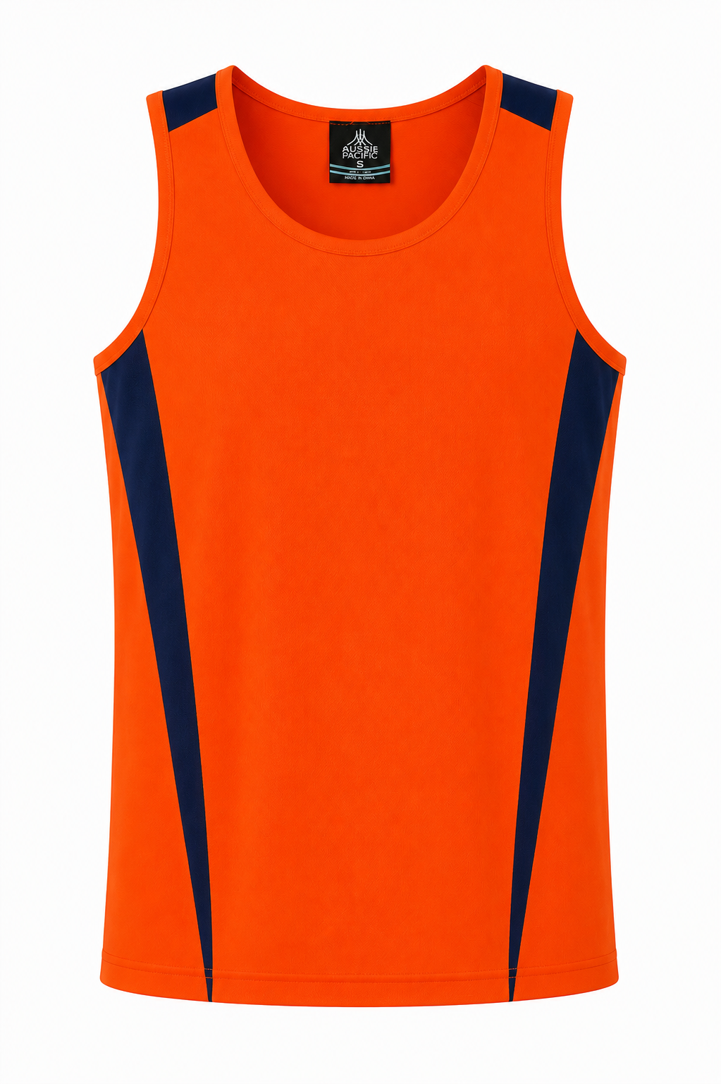 ORANGE/NAVY - Eureka Mens Singlets