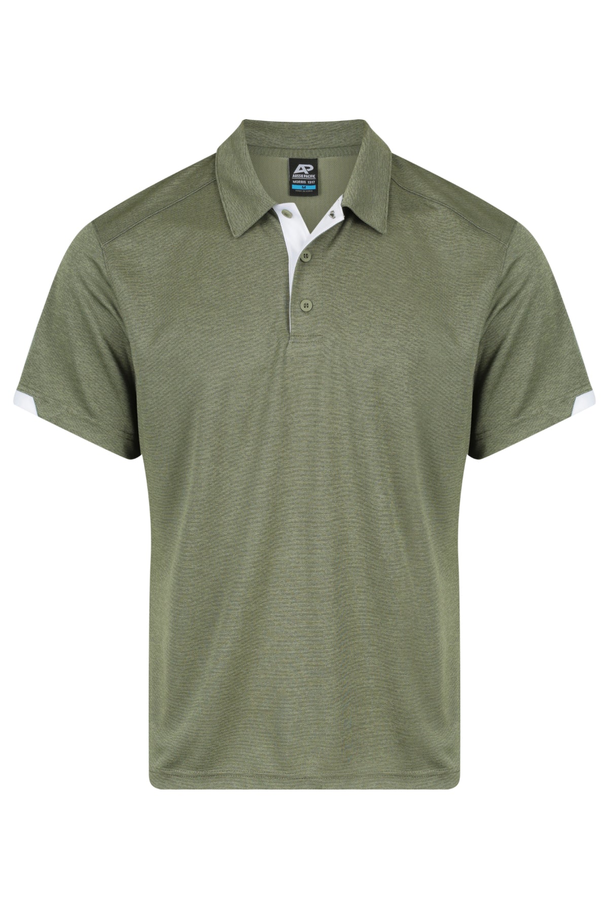 ARMY GREEN/WHITE - Morris Mens Polos