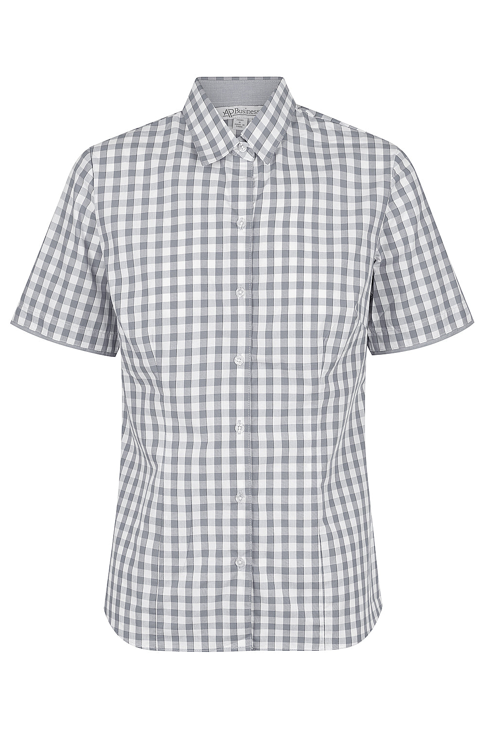CHARCOAL/SILVER - Devonport Lady Shirt Short Sleeve