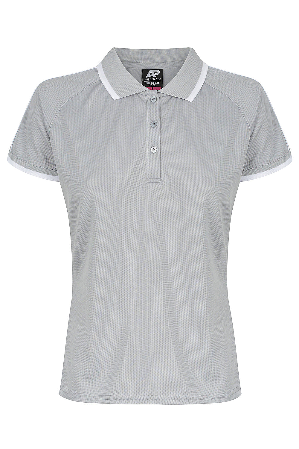SILVER/WHITE - Double Bay Lady Polos