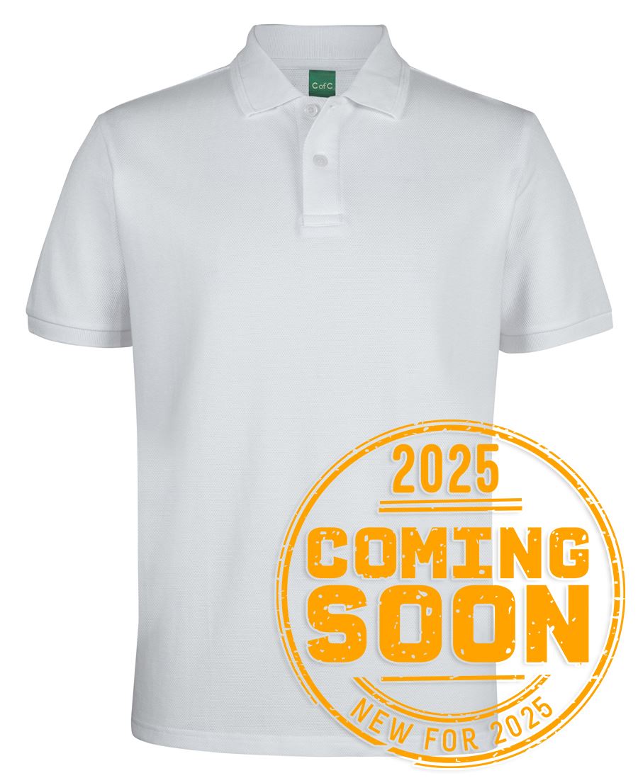 C of C 320G Popcorn Cotton Polo Black