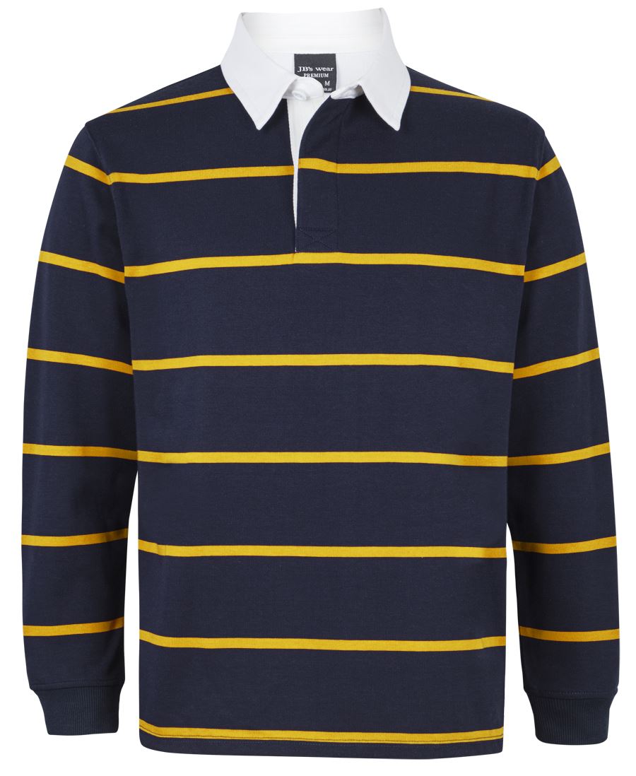 JB's Yarn Dyed Rugby Black/White