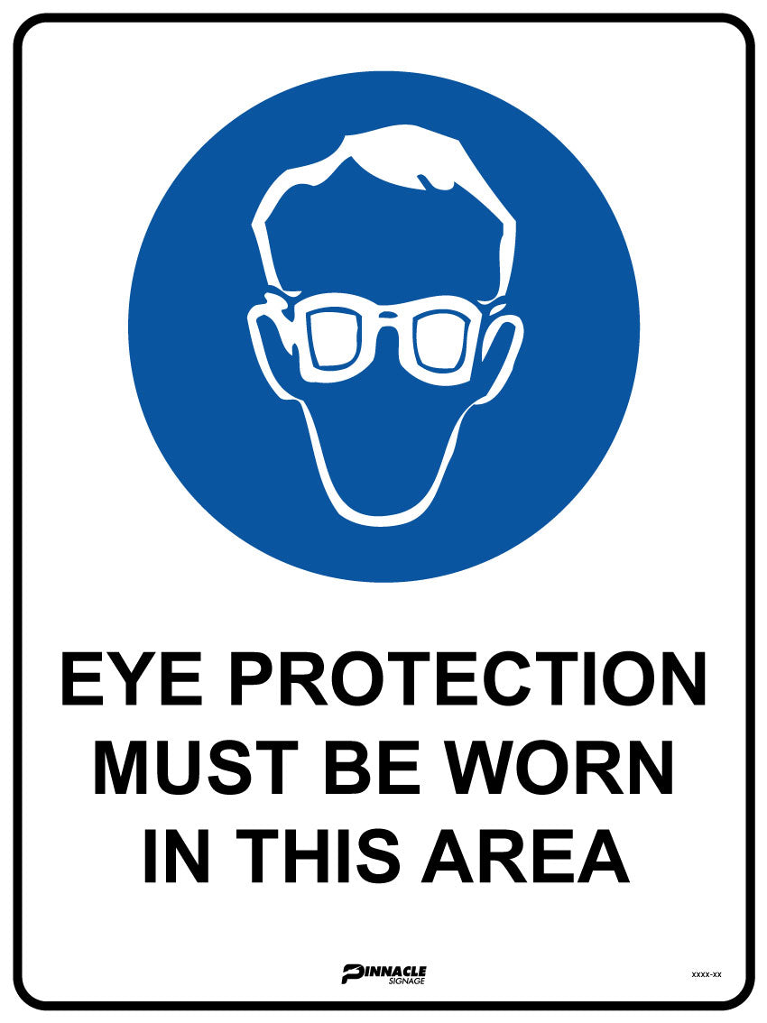 Max Global Products S1003 Eye Protection Must Be Worn In This Area Sign