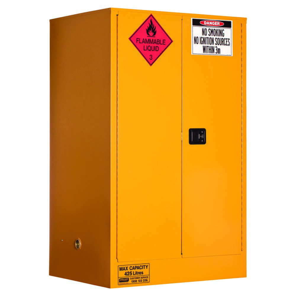 Pratt Safety Flammable Liquid Storage Cabinet: 425L - 2 Doors - 3 Shelves