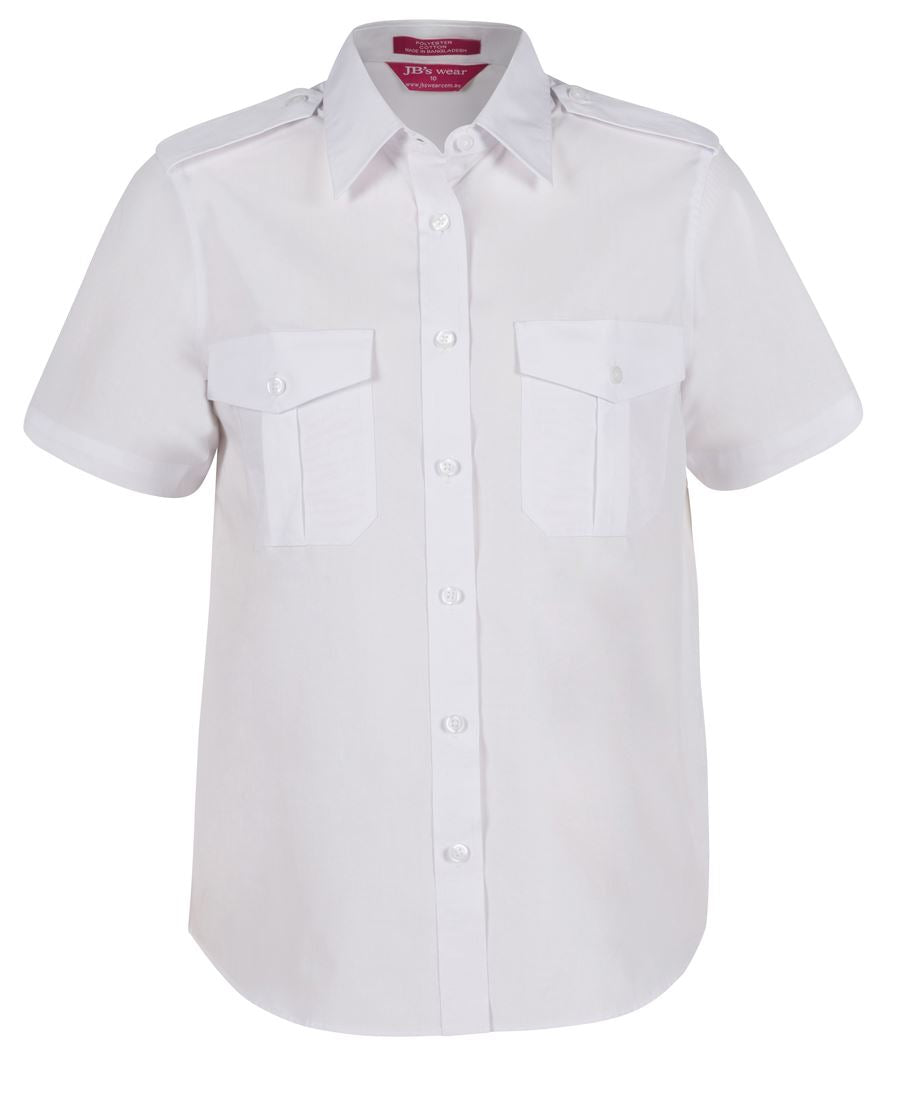 JB's Ladies S/S Epaulette Shirt White -16