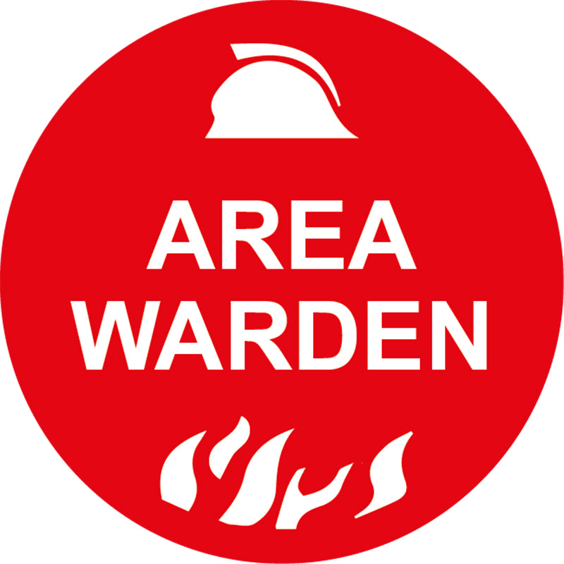 Max Global Products S9124 Area Warden, Round Hardhat Stickers, Pack/12 Sign