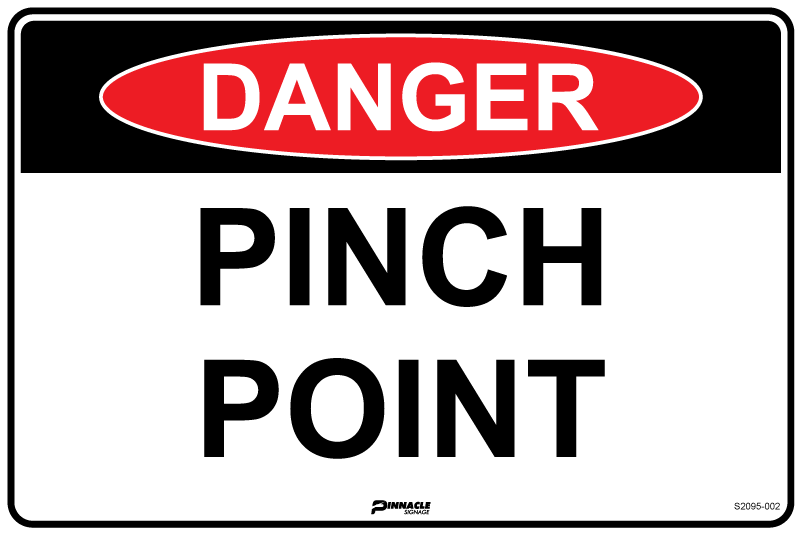 Max Global Products S2095 Danger Pinch Point Sign