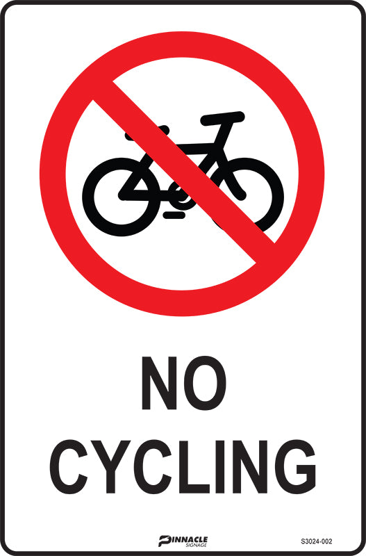 Max Global Products S3024 No Cycling Sign