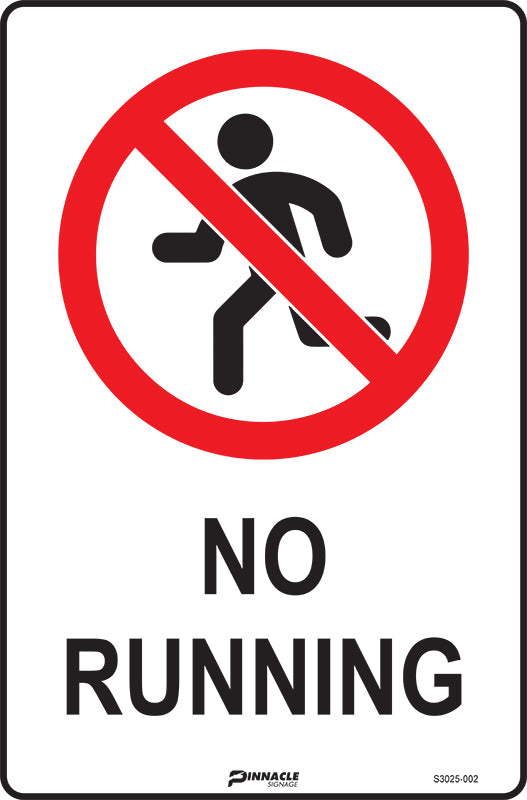 Max Global Products S3025 No Running Sign