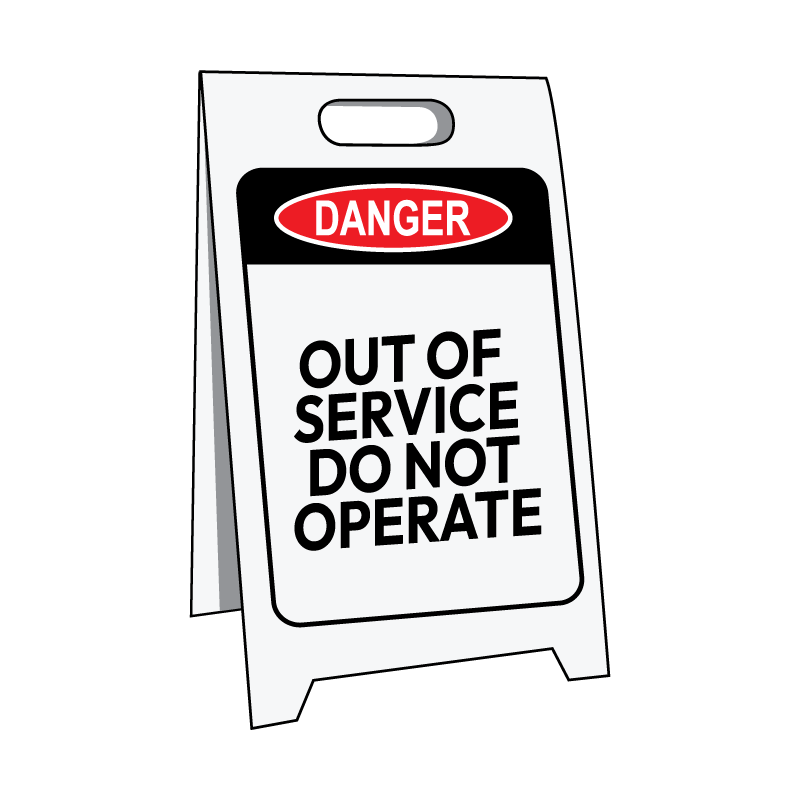 Max Global Products CS2010 Sign Stand, Danger Out of Service Do Not Operate