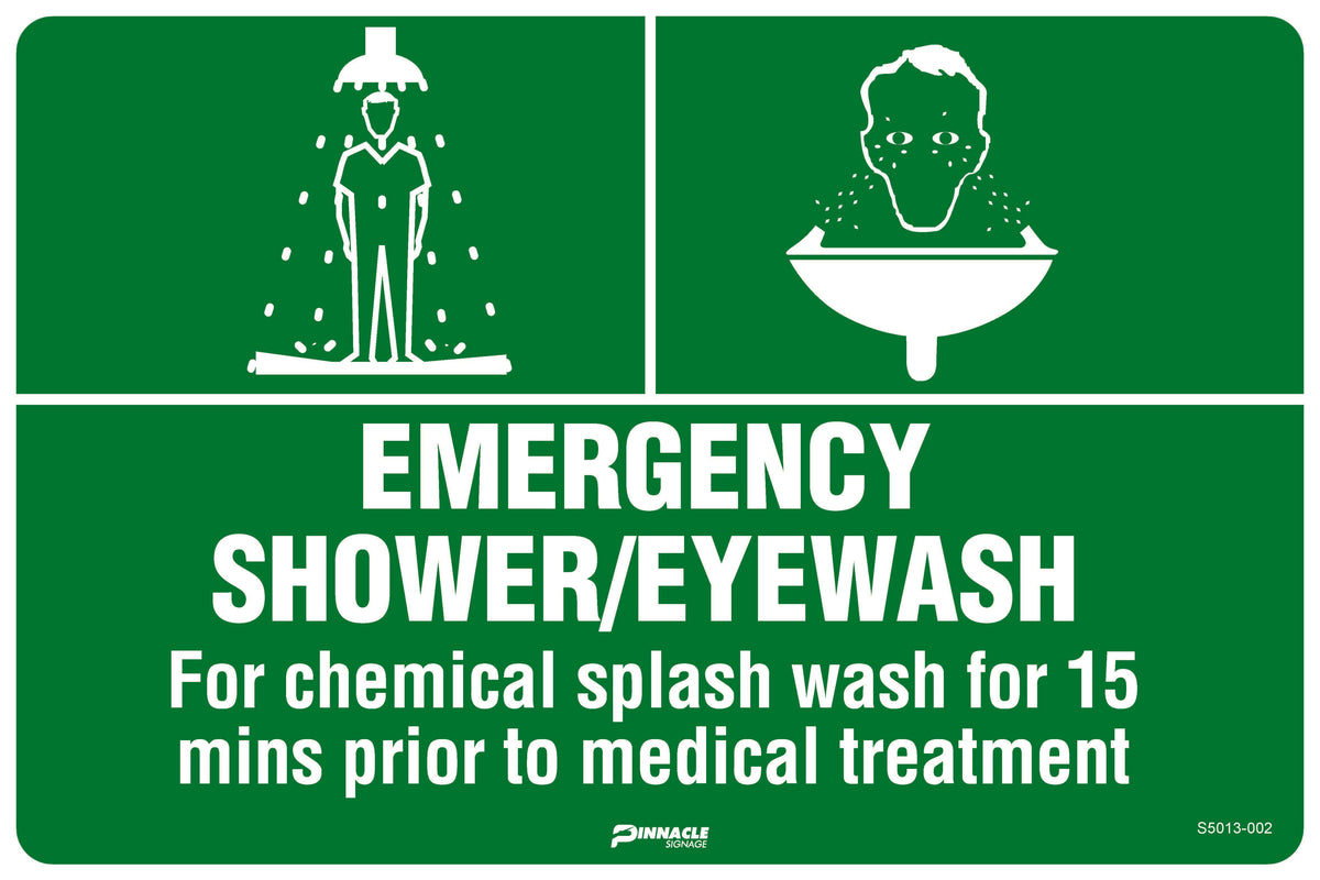 Max Global Products S5013 Emergency Shower/Eyewash Sign