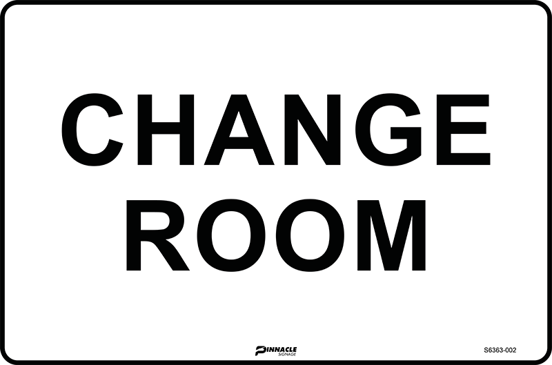Max Global Products S6363 Change Rooms Sign