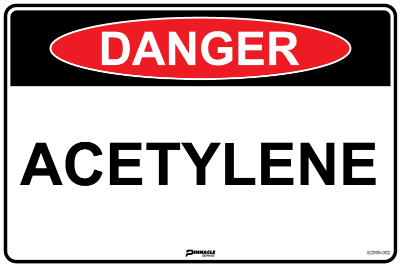 Max Global Products S2099 Danger Acetylene Sign