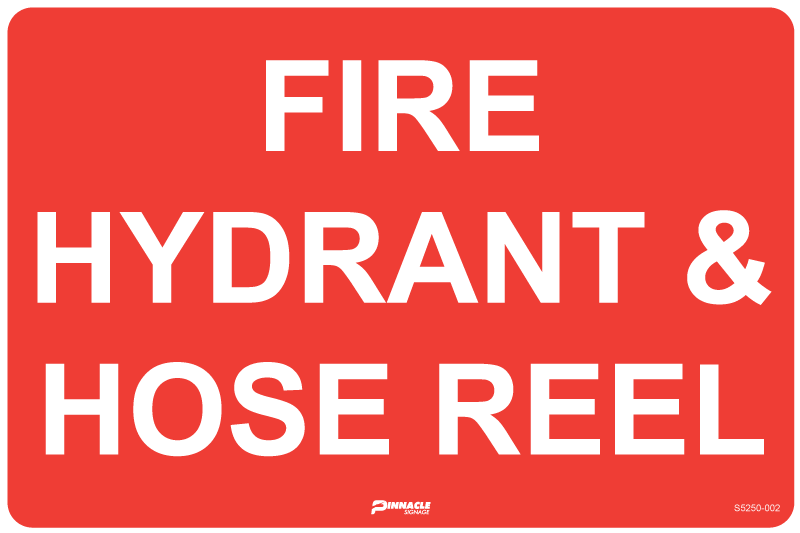 Max Global Products S5250 Fire Hydrant & Hose Reel Sign