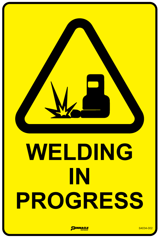 Max Global Products S4034 Welding In Progress Sign