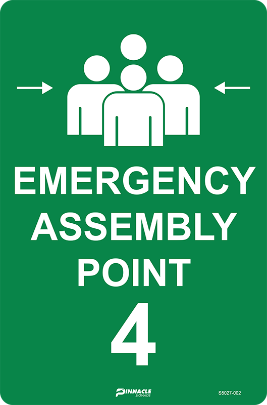 Max Global Products S5027 Emergency Assembly Point 4 Sign