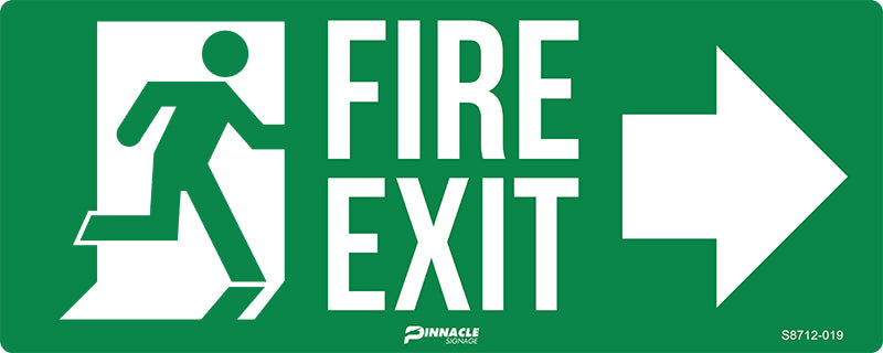 Max Global Products S8712 Running Man, Fire Exit, Arrow Right, Luminous Sign