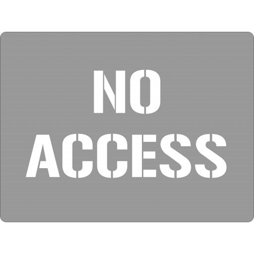 Max Global Products STEN1116 Stencil, No Access Sign