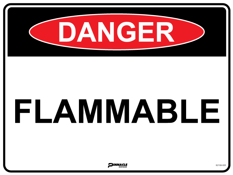 Max Global Products S2108 Danger Flammable Sign