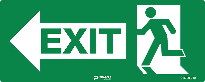 Max Global Products S8709 Running Man, Exit, Arrow Left, Luminous Sign