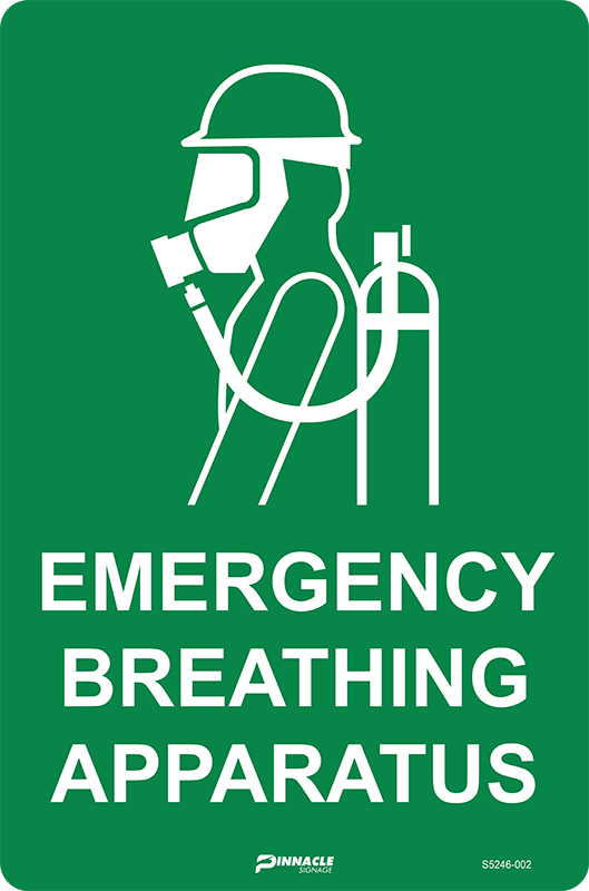 Max Global Products S5246 Emergency Breathing Apparatus Sign
