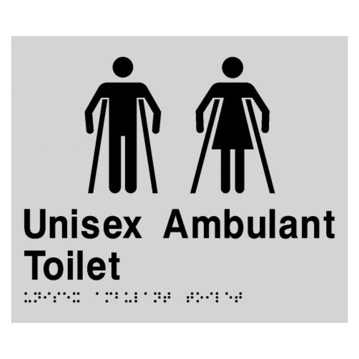 Max Global Products BS049 Sign, Unisex Ambulant Toilet, , Blue/White PVC