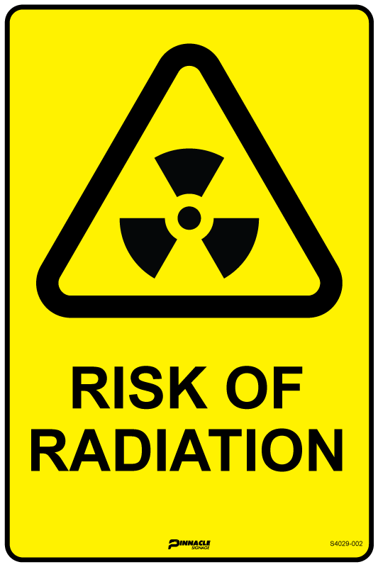 Max Global Products S4029 Risk of Radiation Sign