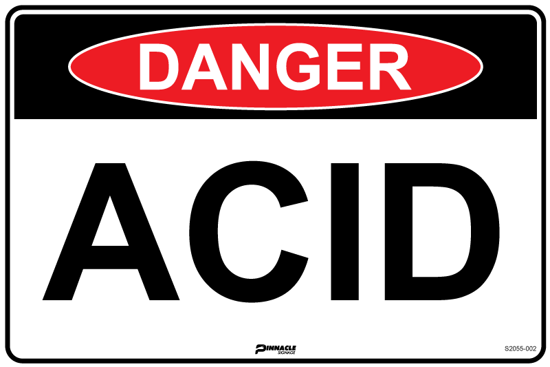 Max Global Products S2055 Danger Acid Sign