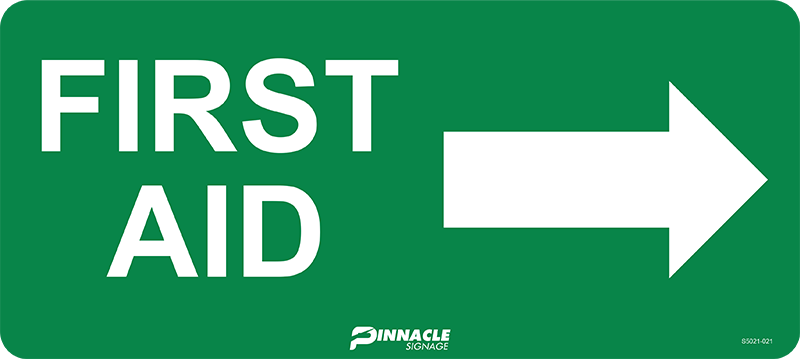 Max Global Products S5021 First Aid (Arrow to Right) Sign