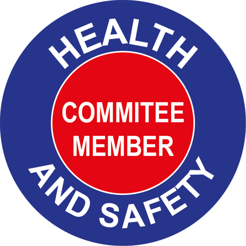 Max Global Products S9115 Health & Safety Committee Member, Round Hardhat Stickers, Pack/12 Sign