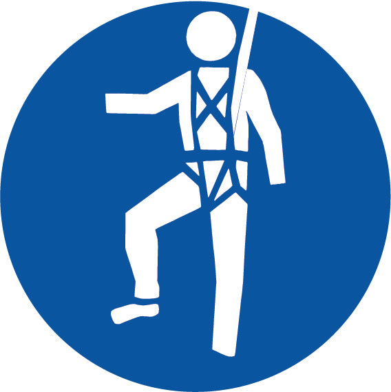 Max Global Products S1077 Safety Harness and Fall Arrest Pictogram, Disc Sign