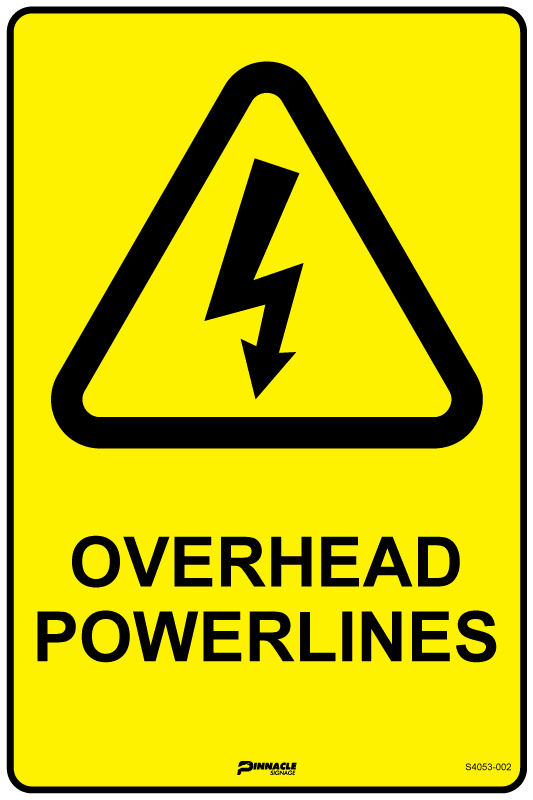 Max Global Products S4053 Overhead Powerlines Sign