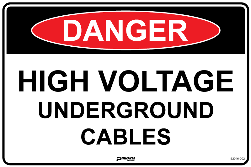 Max Global Products S2046 Danger High Voltage Underground Cables Sign