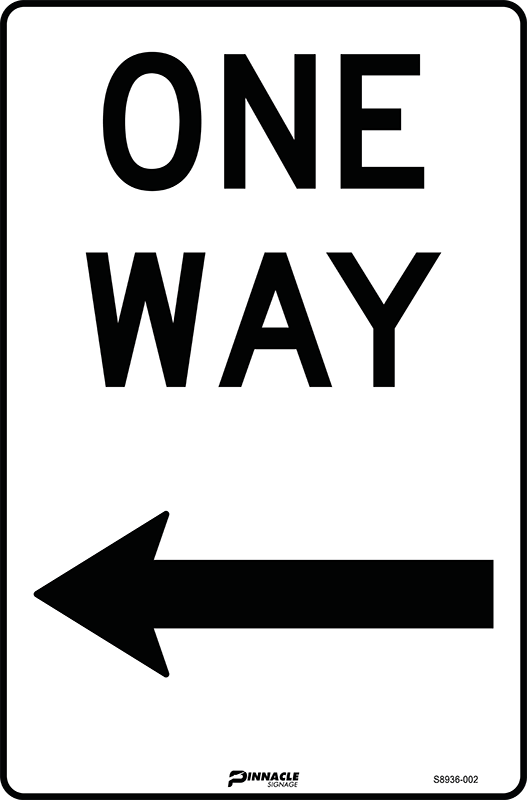 Max Global Products S8936 One Way (Left Arrow) Sign