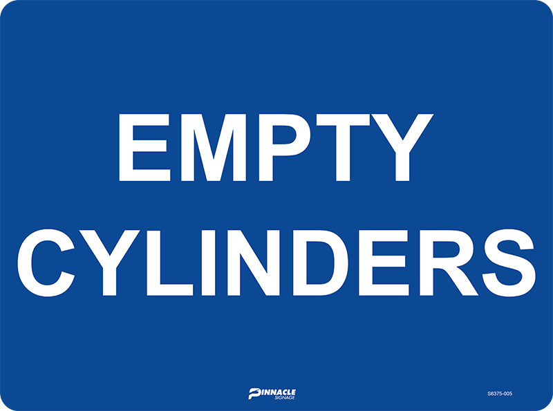 Max Global Products S6375 Empty Cylinders Sign