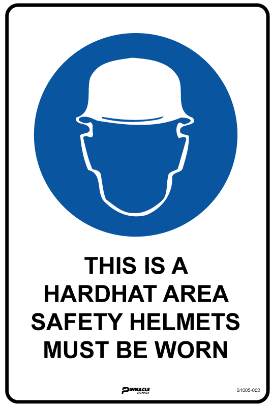 Max Global Products S1005 This is a Hardhat Area, Safety Helmets Must Be Worn Sign