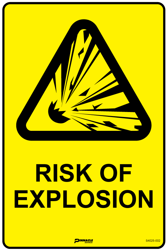Max Global Products S4025 Risk of Explosion Sign