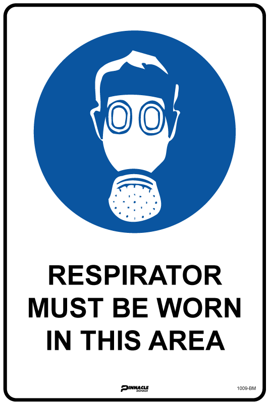 Max Global Products S1009 Respirator Must Be Worn In This Area Sign