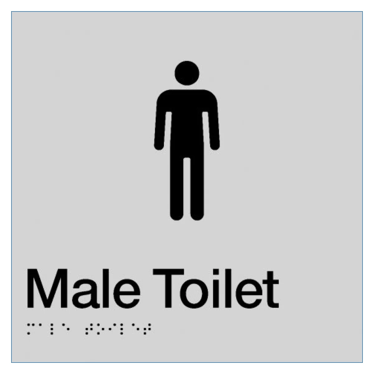 Max Global Products BS001 Sign, Male Toilet, , Blue/White PVC