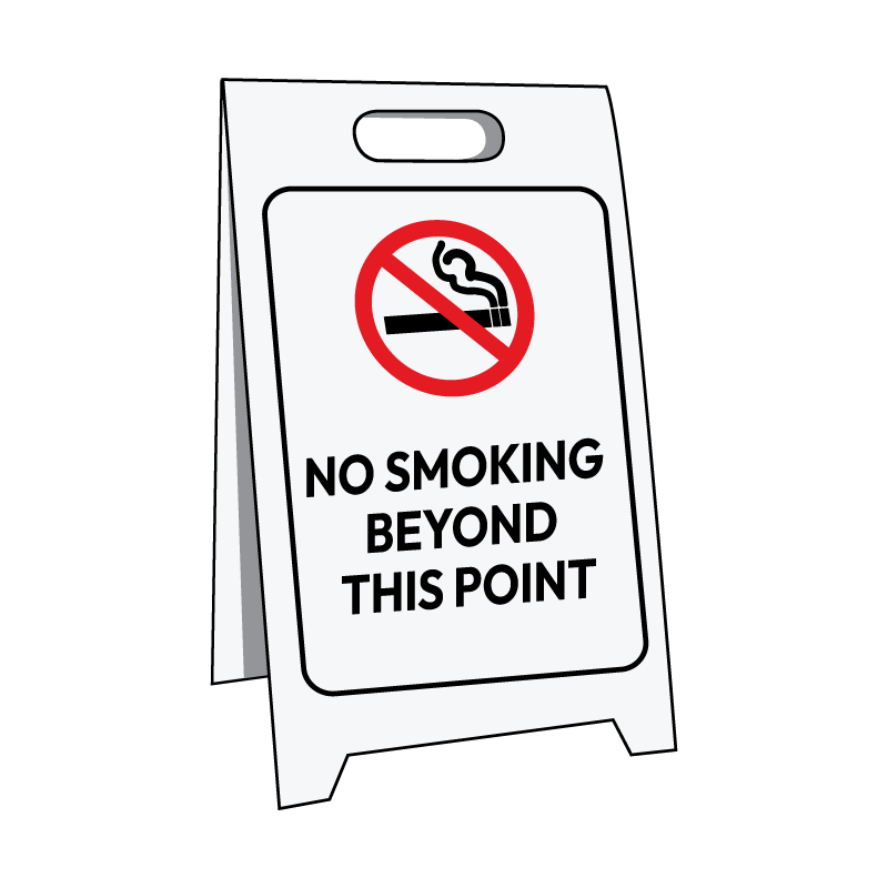 Max Global Products CS2009 Sign Stand, No Smoking Beyond This Point