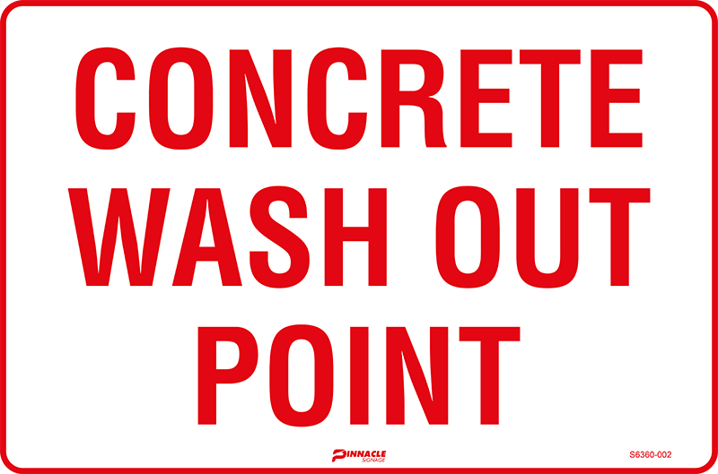 Max Global Products S6360 Concrete Wash Out Point Sign