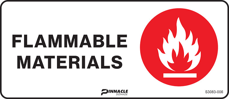 Max Global Products S3083 Flammable Materials Sign