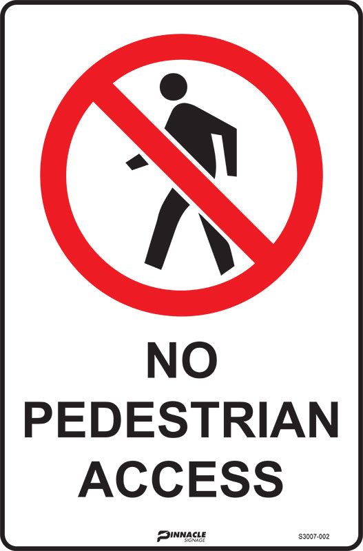 Max Global Products S3007 No Pedestrian Access Sign