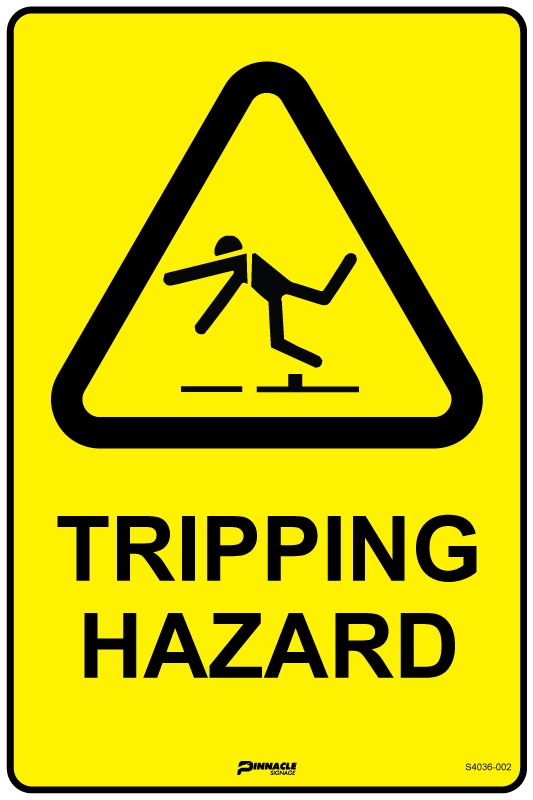 Max Global Products S4036 Tripping Hazard Sign
