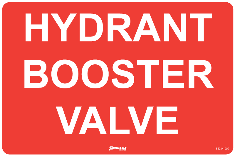 Max Global Products S5214 Hydrant Booster Valve Sign