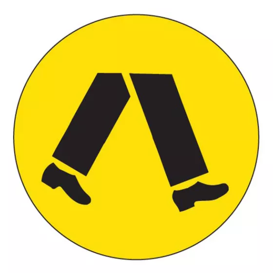 Max Global Products R3-1 Pedestrian Circle, 600D , Class 1 Fluoro Reflective Sign
