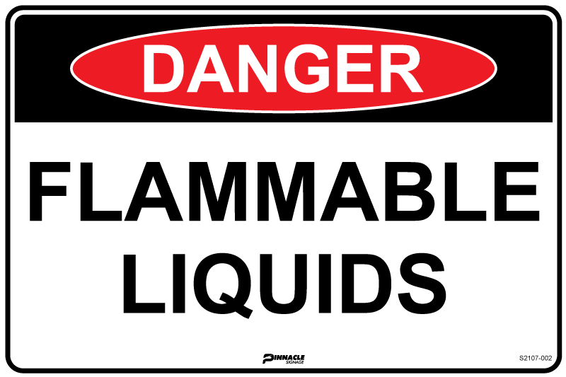 Max Global Products S2107 Danger Flammable Liquids Sign