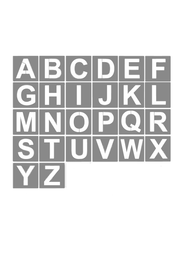 Max Global Products STEN1119 Stencil Pack, Alphabet A-Z Sign