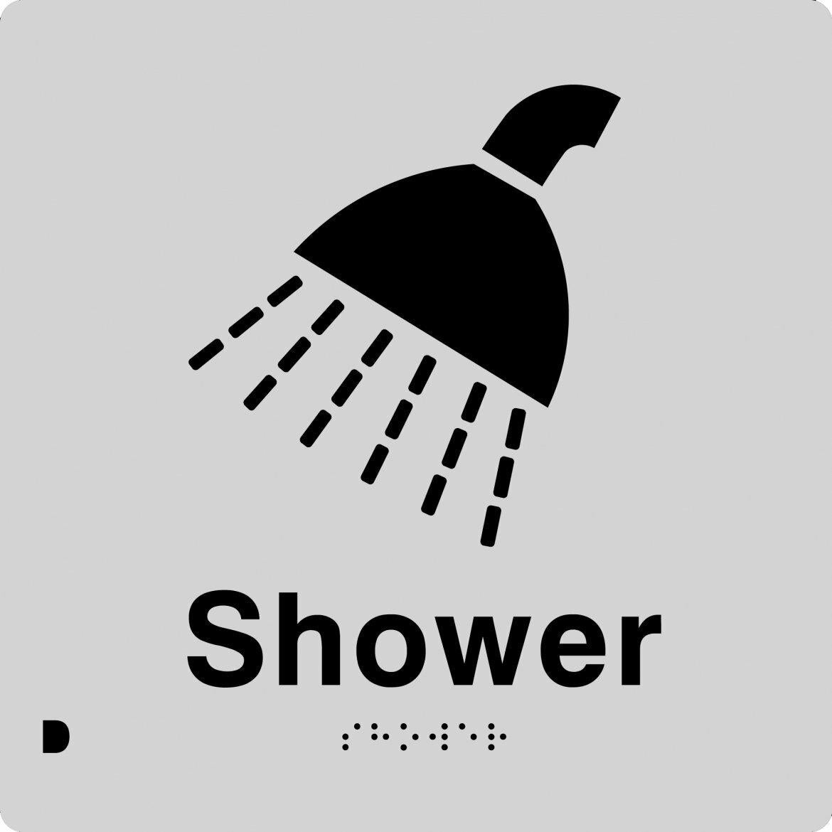 Max Global Products BS017 Sign, Shower, , Blue/White PVC